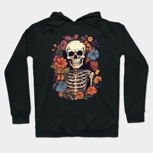 Skeleton and Flowers | Bones and Botany Hoodie